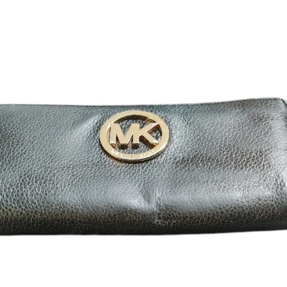 Michael Kors Black Soft Leather Zip-Around Wallet - Used